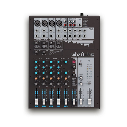 LD Systems VIBZ 8 DC Analog Mixer with DFX and Compressor
