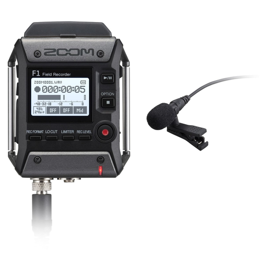 Zoom F1-LP Field Recorder with Lavalier Microphone