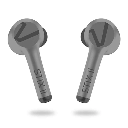 Veho Stix II True Wireless Earphones - Platinum Grey