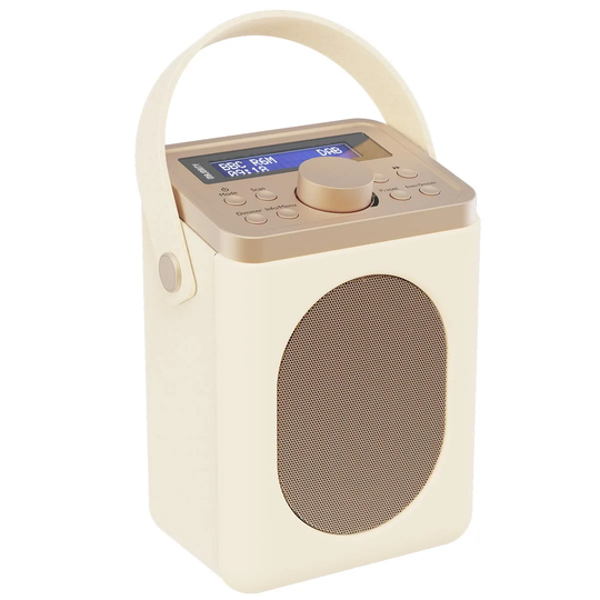 Majority Little Shelford Portable Bluetooth DAB Radio - Cream/Rose Gold