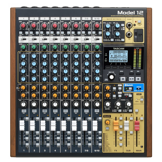 Tascam Model 12 Analog Mixer with Digital Recorder