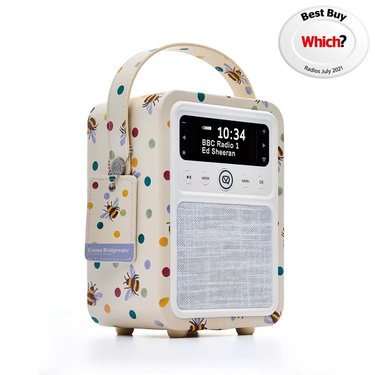 VQ Monty DAB/DAB+ Digital Radio & Bluetooth Speaker - Emma Bridgewater Polka Bee