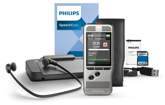 Phillips Pocket Memo DPM6700 Dictation and Transcription Set