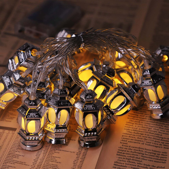 LED Eid Mubarak Ramadan String Lights lantern Ornament Muslim Islamic