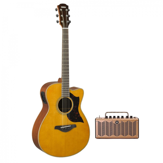 Yamaha AC1M Mahogany Electro Acoustic Natural w/ Free THR5A