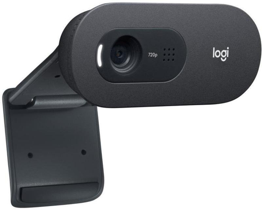 Logitech C505 HD Webcam with Noise-Cancelling Microphone, Black