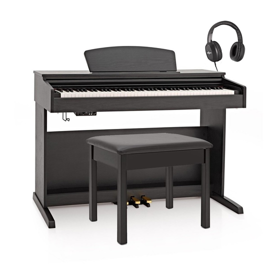 DP-10X Digital Piano by Gear4music + Piano Stool Pack Matte Black