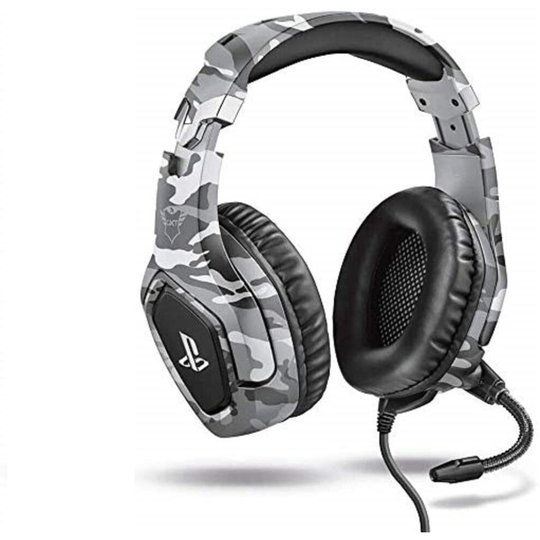 GXT 488 Forze-G [Officially Licensed for PlayStation] Gaming Headset for PS4 and PS5 with Flexible Microphone and Inline Remote Control - Grey