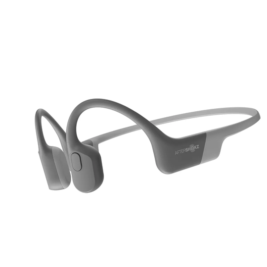 AfterShokz AS8000 Aeropex Open-Ear Bone Conduction Stereo Bluetooth Headphones - Lunar Grey