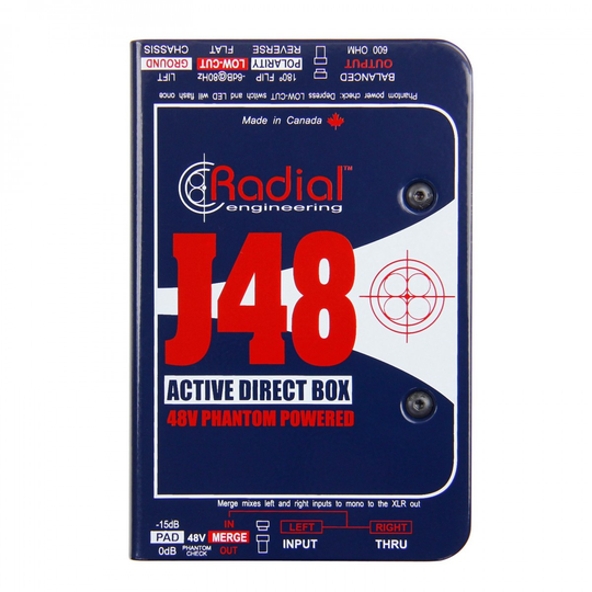 Radial J48 Phantom Powered Active DI Box