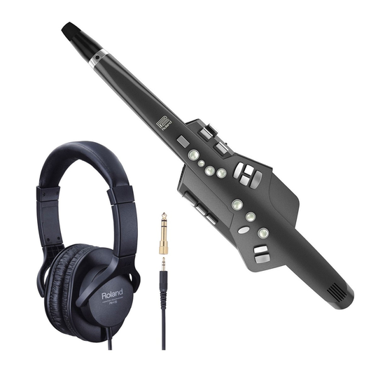 Roland AE-10G Aerophone Graphite Black Headphone Bundle