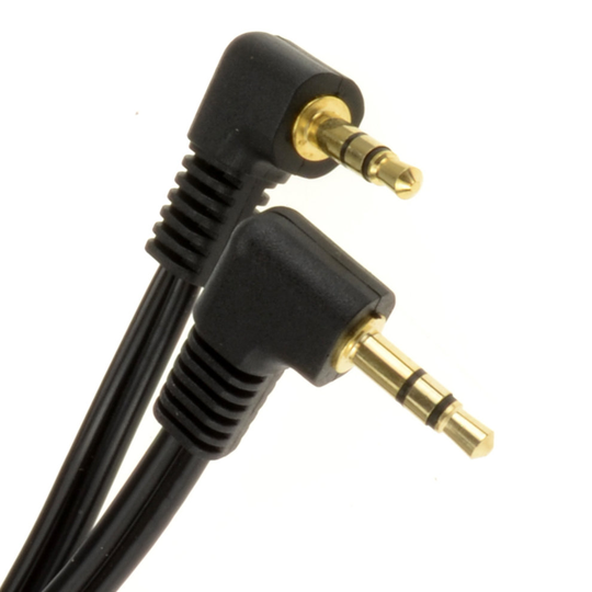 kenable 3.5mm Dual Right Angle Male Jack to Jack Stereo Audio Cable 2m