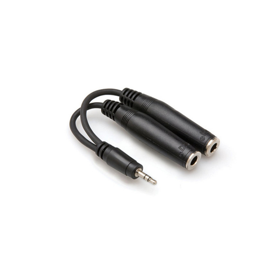 Hosa YMP-233 Y Cable 3.5mm TRS to Dual 1/4" TRSF