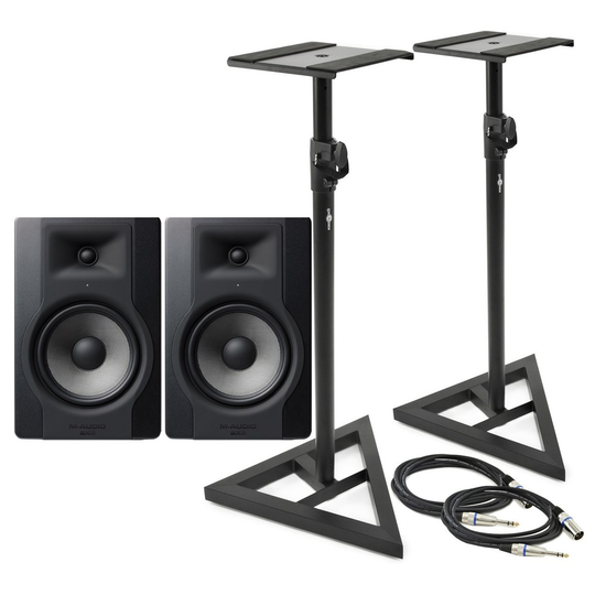 M-Audio BX8-D3 Studio Monitor Pair with Stands and Cables