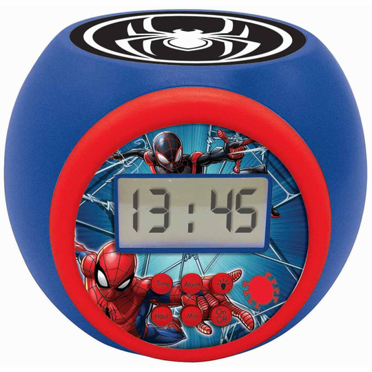Spider-Man Childrens Projector Clock with Timer