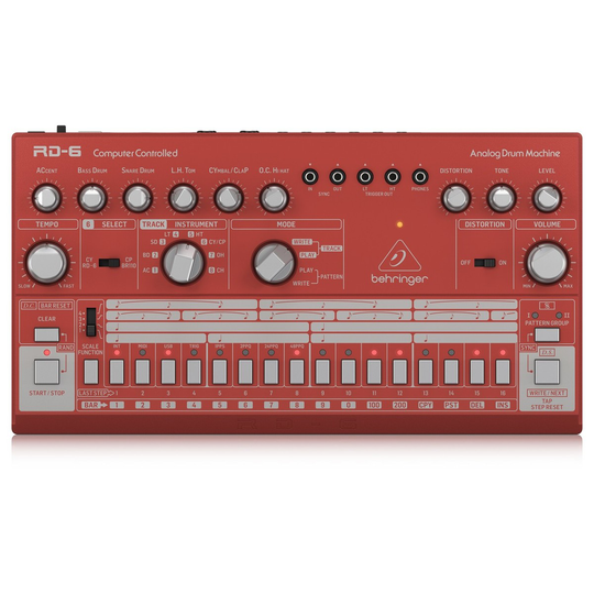 Behringer RD-6 Drum Machine Red
