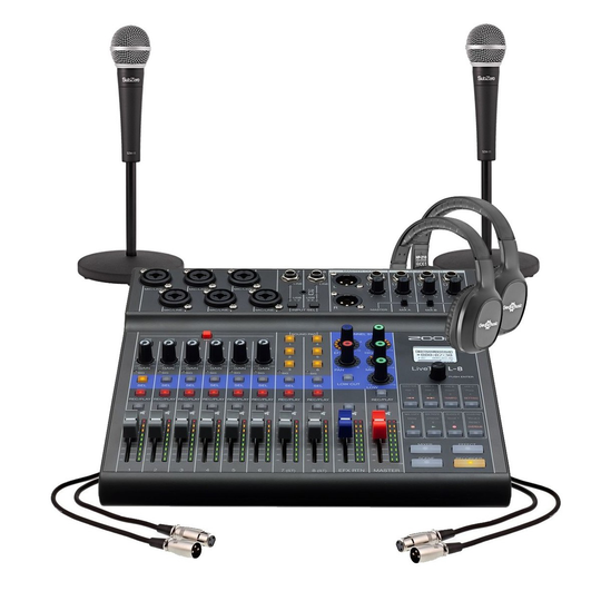 Zoom LiveTrak L-8 Podcasting Bundle for 2 People