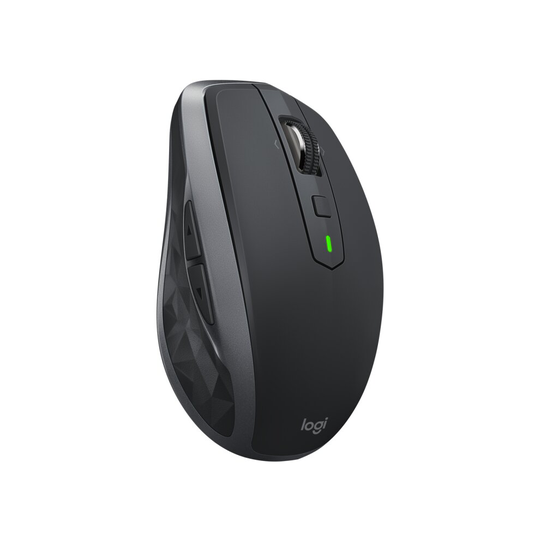 Logitech MX Anywhere 2S - Mouse - laser - 7 buttons - wireless - Bluetooth, 2.4 GHz - USB wireless receiver - graphite