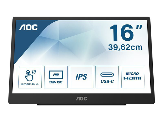 AOC 16T2 16'' Full HD Touchscreen Monitor