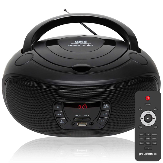Grouptronics GTCDR-501 BoomBox CD Player With Remote Control, Radio, USB, MP3 & AUX IN