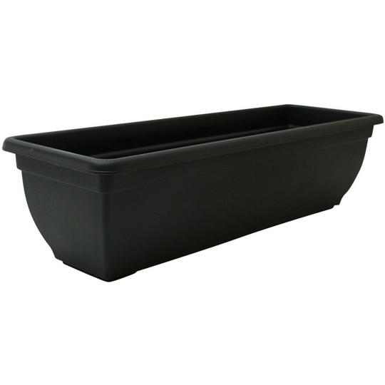 Extra Large 60cm Black Plastic Planter Plant Pot Plastic Trough Planter
