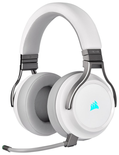 Corsair Virtuoso 7.1 Wired/Wireless RGB Gaming Headset - White
