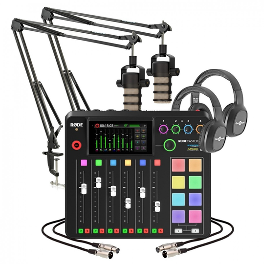 Rode Rodecaster Pro II Bundle with Podmics