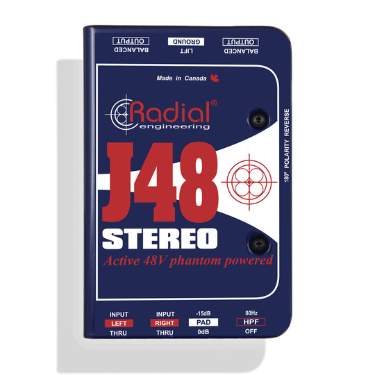 Radial J48 Stereo Active Direct Box