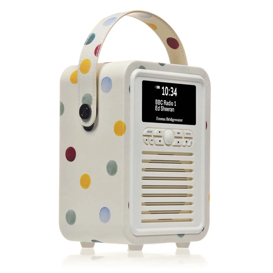 VQ Retro Mini DAB/DAB+ Digital & FM Radio with Bluetooth - Emma Bridgewater Polka Dot