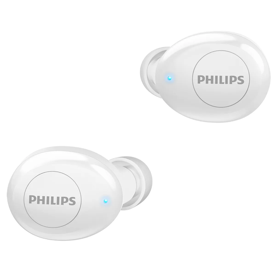 Philips In-ear True Wireless Headphones with Charging case & IPX4 Sweat Resistance - White