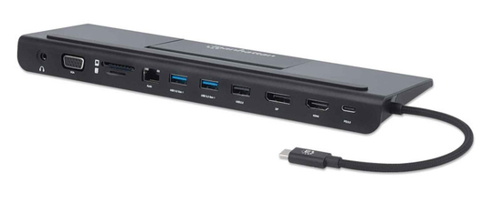 Manhattan USB-C Dock/Hub with Card Reader and MST