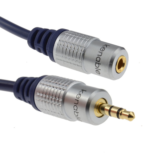 kenable Pure OFC HQ 3.5mm Jack to Stereo Jack Socket Extension Cable 3m