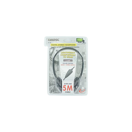 Omega 10030 HP-30 TV's Hi-Fi & DVD Player Stereo Headphone