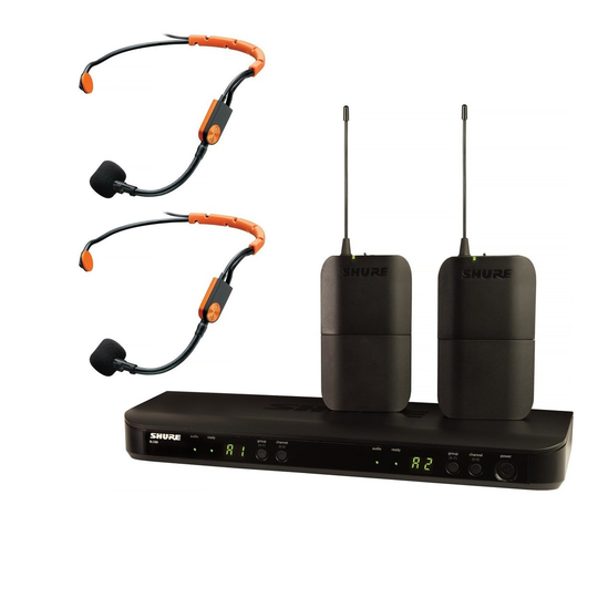 Shure BLX188E/SM31-S8 Dual Wireless Headset System with 2 x SM31FH