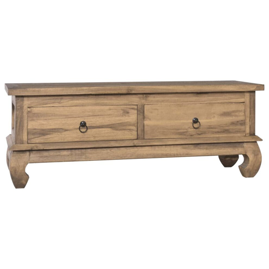 vidaXL Solid Teak Wood TV Cabinet Sideboard Console Table Stereo Media Stand