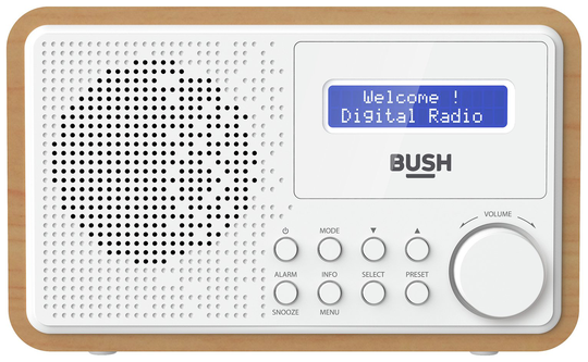 Bush Wooden DAB Radio - White