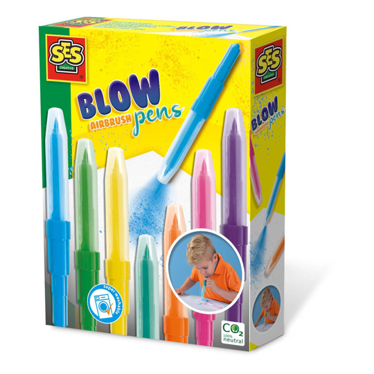 Ses Creative Children's Blow Airbrush Pens Unisex Five Years And Above Mult 00275