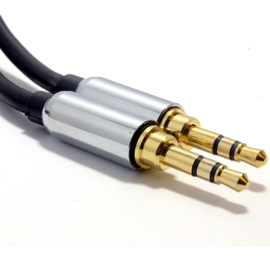 kenable PRO BLACK 3.5mm Jack Male to Male Stereo Audio Cable Lead GOLD 1m