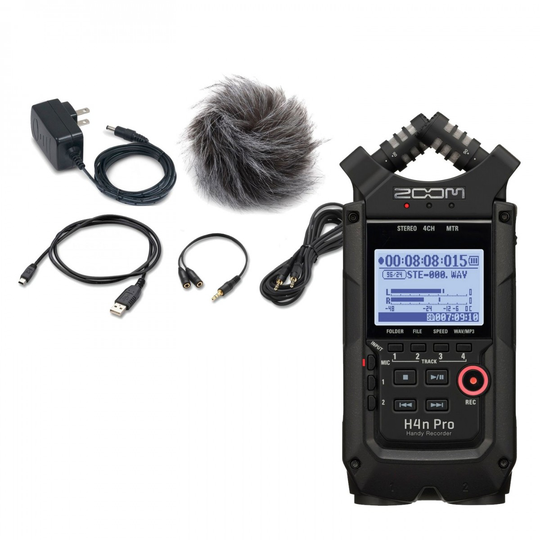 Zoom H4n Pro Black and Accessory Pack