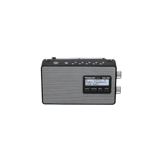 Panasonic RF-D10EB-K, DAB, DAB+, FM Portable Radio (European 2-Pin Plug Version) (Black/Silver Grey)