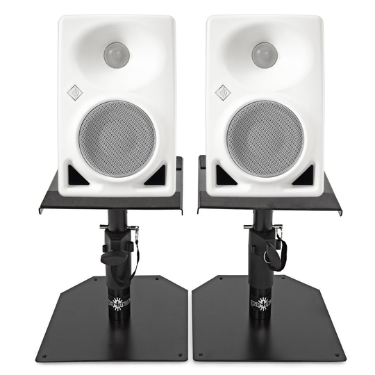 Neumann KH 80 DSP Studio Monitor Pair White with Monitor Stands