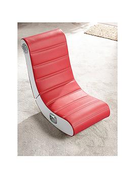 X Rocker Play 2.0 Red Stereo Audio Multi-Media Floor Rocker