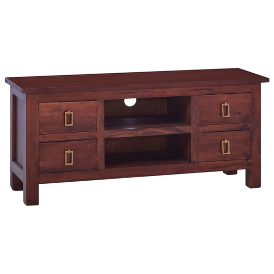 vidaXL Solid Mahogany Wood TV Cabinet Classical Brown Sideboard Media Stand
