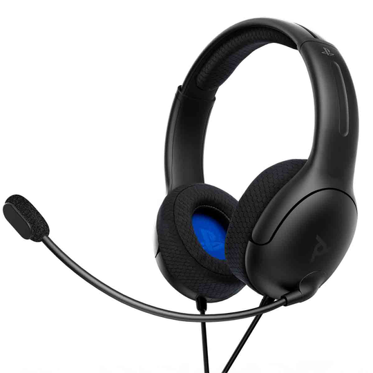 PDP LVL40 Stereo Headset for PS4 Black - 40mm diver, wired