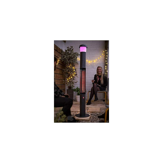 Electric Patio Heater,1500W, 135cm, Bluetooth Speaker & LED's
