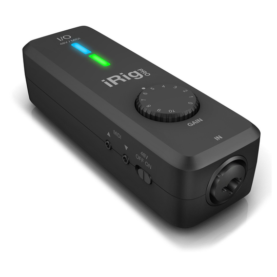 IK Multimedia iRig Pro I/O Interface for IOS Android PC and Mac