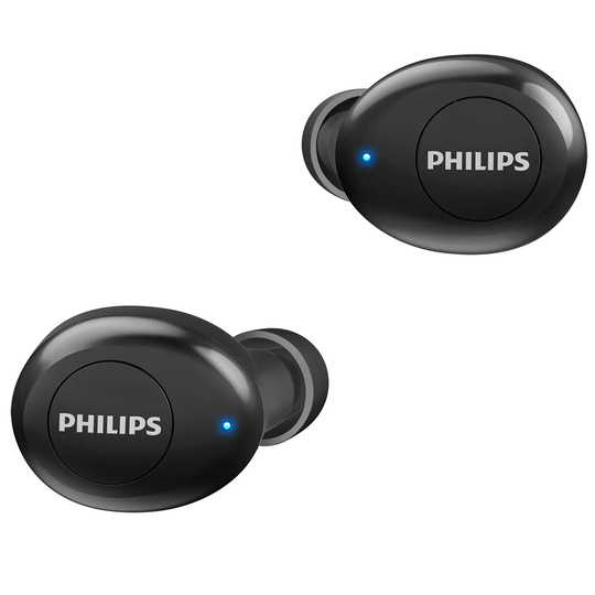 Philips In-ear True Wireless Headphones with Charging case & IPX4 Sweat Resistance - Black