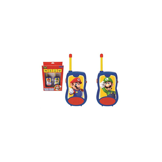 LEXIBOOK TW12NI Nintendo Super Mario Walkie-talkies, communication game for children/boys, Belt clip for transport, Battery, Blue/Red