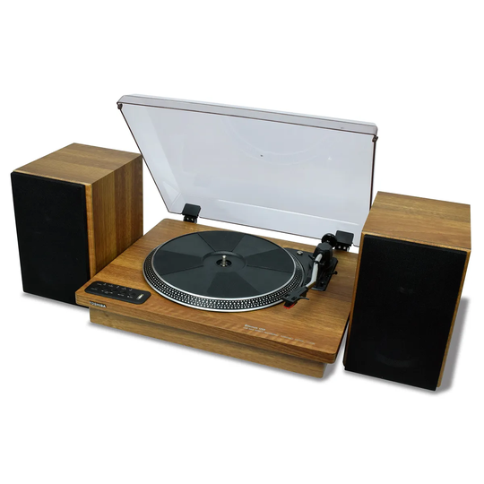 Toshiba TY-LP200 Vinyl Record Player Turntable with Speakers - Black