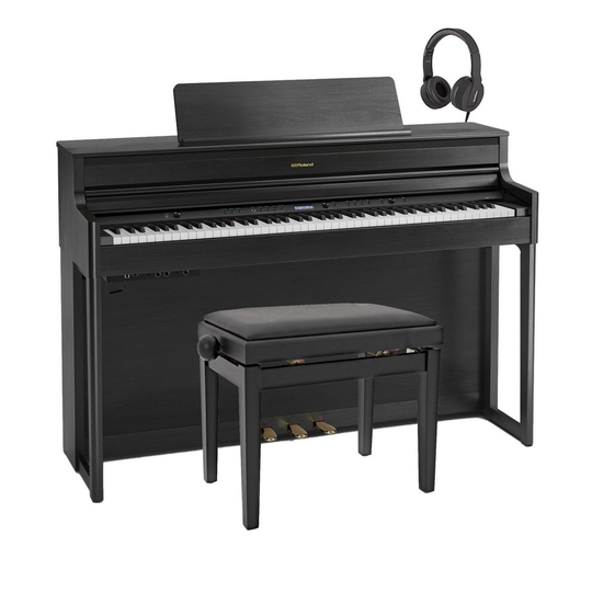Roland HP704 Digital Piano Package Charcoal Black